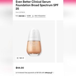 CLINIQUE Better Clinical Serum Foundation Broad Spectrum SPF 25